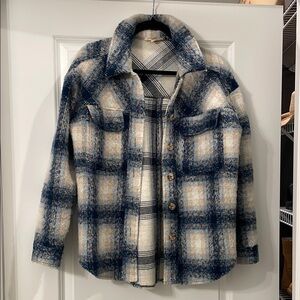 Plaid Button-Up Shacket